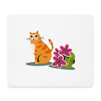 Lustiges Katzen Design - Mousepad (Querformat) - Weiß - Vorne