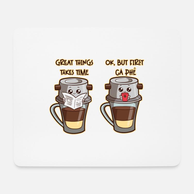 Vietnam Viet Kaffee Ca Phe Vietnamese I Geschenk - Mousepad (Querformat) - Weiß