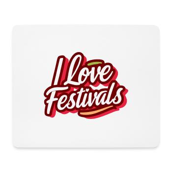 J’adore les festivals - Tapis de souris (format paysage) - blanc - Devant