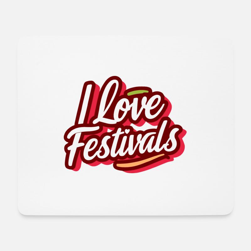 I love festivals - Mouse Pad (horizontal) - white