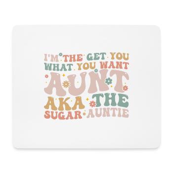 Aka The Sugar Auntie - Funny For Any Aunt - Auntie - Tapis de souris (format paysage) - blanc - Devant