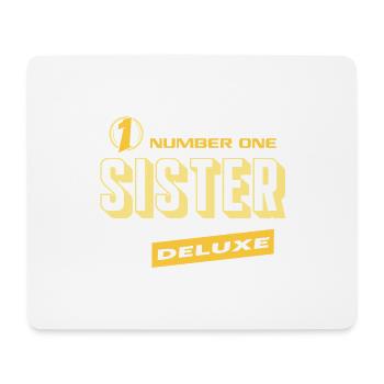 Sister Schwester Number One Deluxe Bester Familie - Mousepad (Querformat) - Weiß - Vorne
