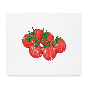 Tomates de style grunge vintage rétro - Tapis de souris (format paysage) - blanc - Devant