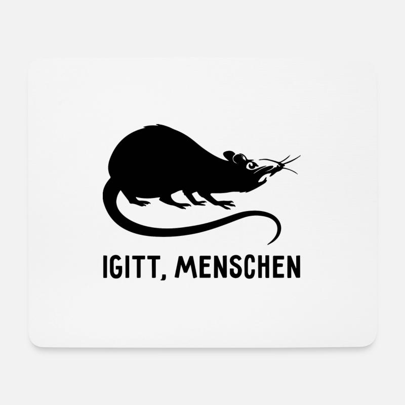 Igitt menschen Ratte Tier Spruch Geschenk - Mousepad (Querformat) - Weiß