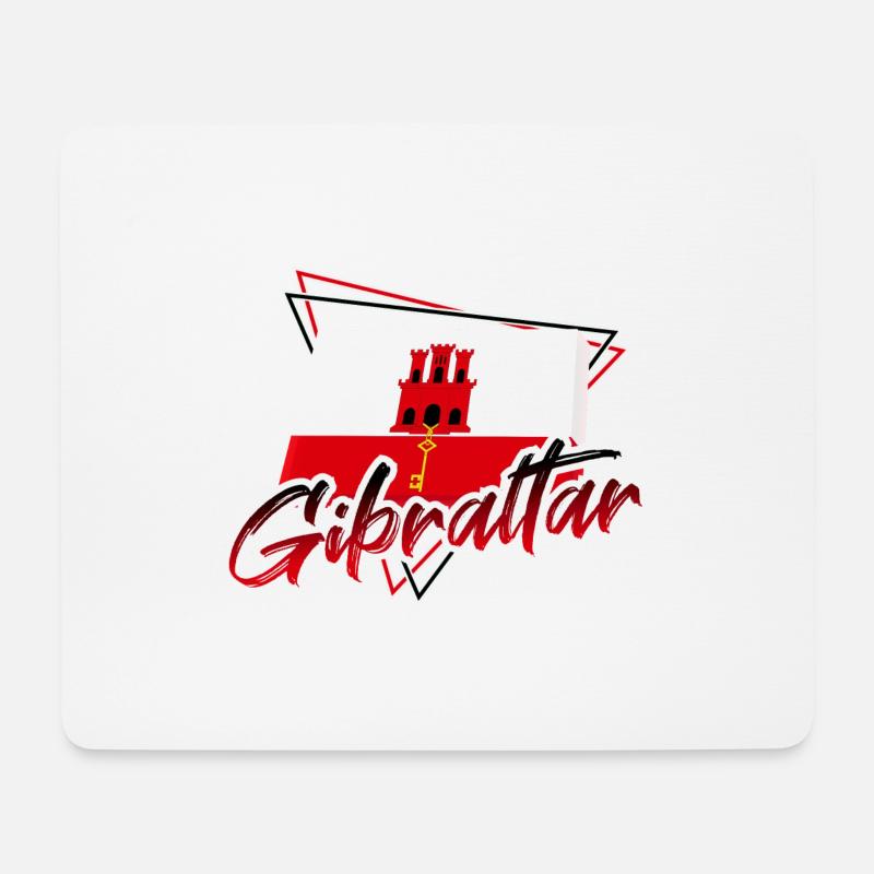 Gibraltar - Mousepad (Querformat) - Weiß