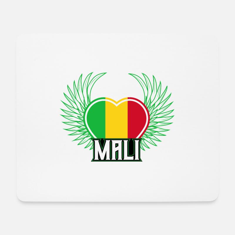 Mali - Tapis de souris (format paysage) - blanc
