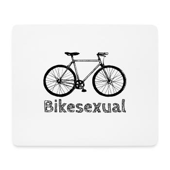 Fahrrad | Fahrradfahrer | Bikesexual | Radfahrer - Mousepad (Querformat) - Weiß - Vorne
