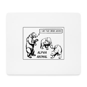 Alpha Animal bears 1 - Mousepad (Querformat) - Weiß - Vorne