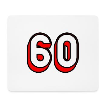 60 JAHRE. 60-JÄHRIGES JUBILÄUM. GEBURTSTAG 60 JAHRE. 60 - Mousepad (Querformat) - Weiß - Vorne