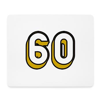 60 JAHRE. 60-JÄHRIGES JUBILÄUM. GEBURTSTAG 60 JAHRE. 60 - Mousepad (Querformat) - Weiß - Vorne