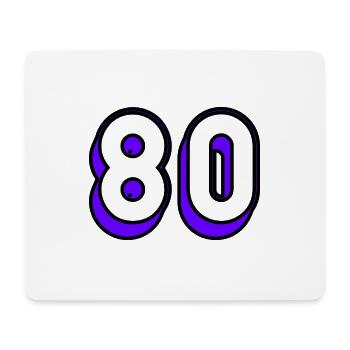 80. 80 JAHRE. 80-JÄHRIGES JUBILÄUM. 80-JÄHRIGES JUBILÄUM - Mousepad (Querformat) - Weiß - Vorne