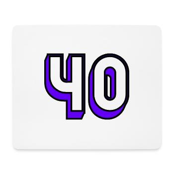 40. 40 YEARS. 40th ANNIVERSARY. BIRTHDAY 40 YEARS. - Mouse Pad (horizontal) - white - Front