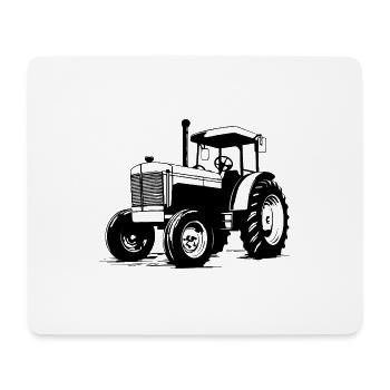 Tracteur - Tapis de souris (format paysage) - blanc - Devant