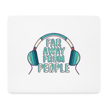 Kopfhörer - Mousepad (Querformat) - Weiß - Vorne
