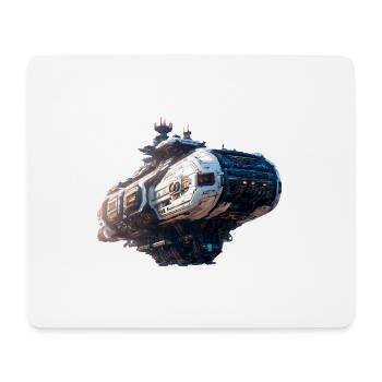 Cyberpunk Spaceship - Mouse Pad (horizontal) - white - Front
