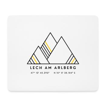 Minimalistisches Lech am Arlberg-Logo - Mousepad (Querformat) - Weiß - Vorne
