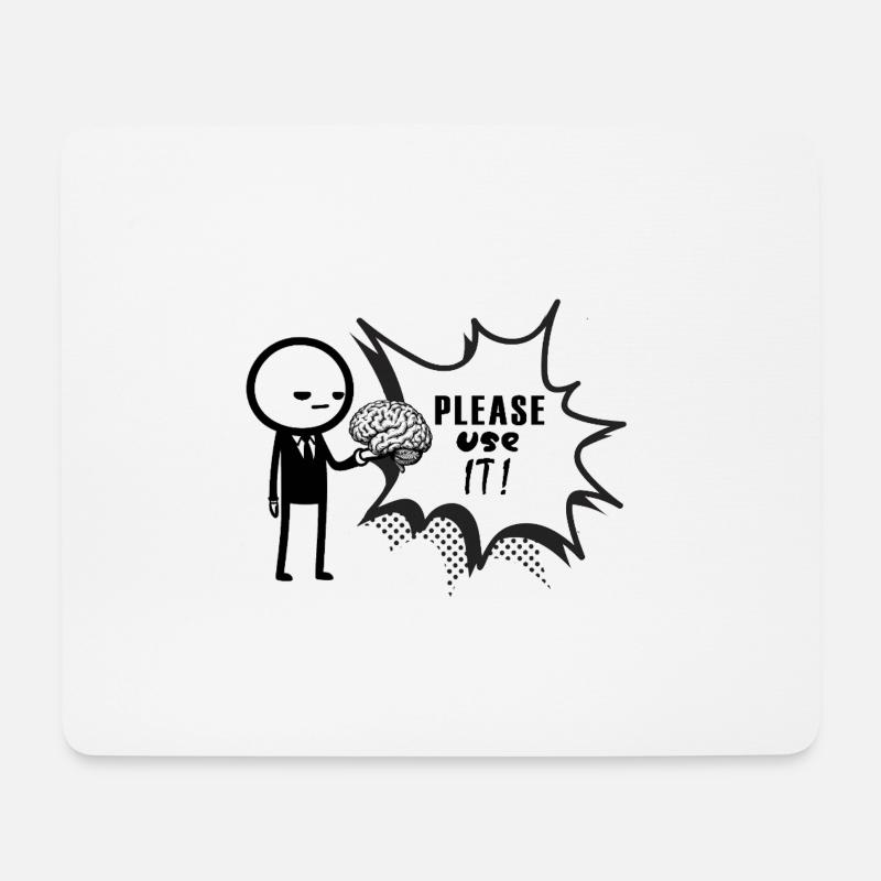 pls_use_it - Mousepad (Querformat) - Weiß