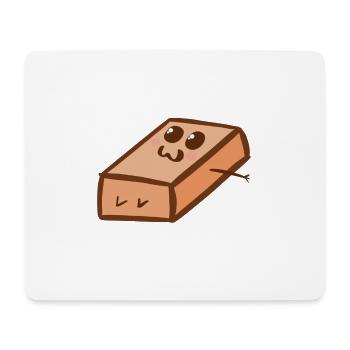 Brick Brick Brick Happy Funny Cool - Mouse Pad (horizontal) - white - Front
