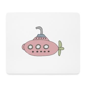 Playful submarine motif for children - Mouse Pad (horizontal) - white - Front