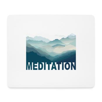 Mountain Meditation - Mousepad (Querformat) - Weiß - Vorne