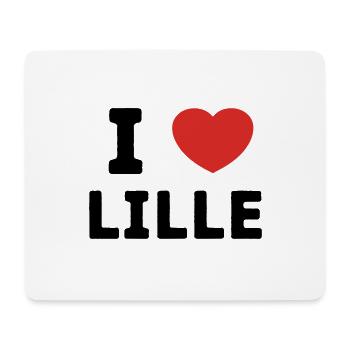 I Love with Heart Lille - Mouse Pad (horizontal) - white - Front