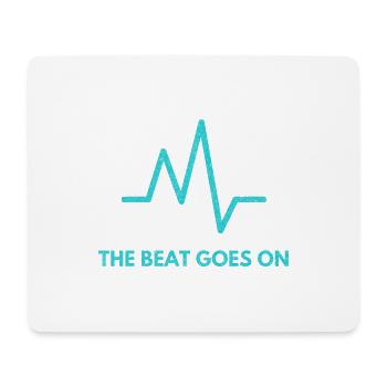 The Beat Goes On Frequency Grunge - Mousepad (Querformat) - Weiß - Vorne