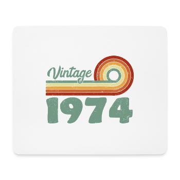 Vintage 1974 Retro Mountain Geburtstag 1974 - Mousepad (Querformat) - Weiß - Vorne
