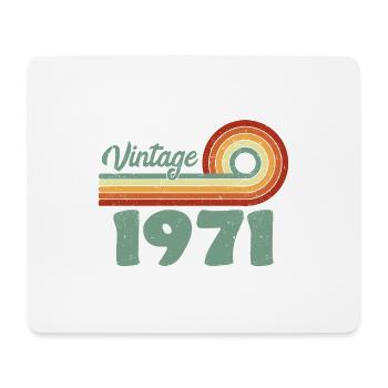 Vintage 1971 Birthday Mountain Retro 1971 Celeb - Mousepad (Querformat) - Weiß - Vorne