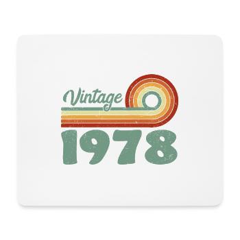 Vintage 1978 Retro Mountain Geburtstag 1978 - Mousepad (Querformat) - Weiß - Vorne