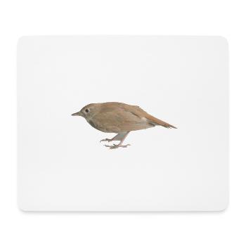 Rossignol oiseau - Tapis de souris (format paysage) - blanc - Devant