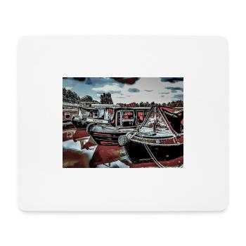 Kanal-Boots-Jachthafen, Northampton - Mousepad (Querformat) - Weiß - Vorne
