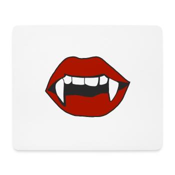 Vampir Halloween Lippen - Mousepad (Querformat) - Weiß - Vorne