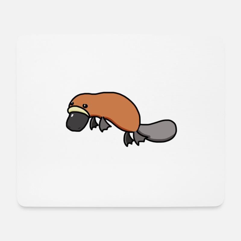 Schnabeltier - Mousepad (Querformat) - Weiß