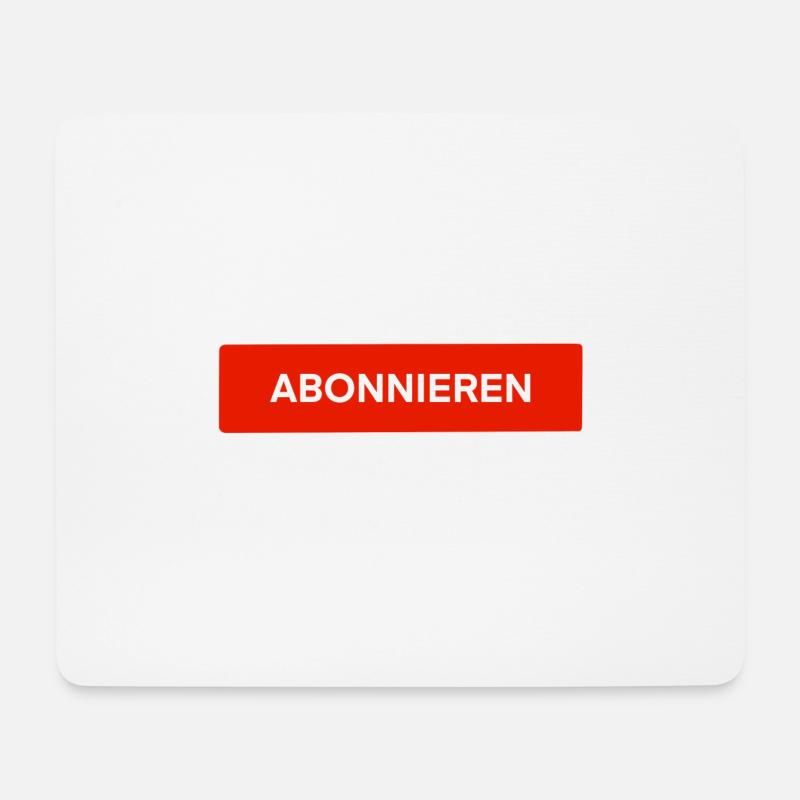 Abonnieren - Mousepad (Querformat) - Weiß