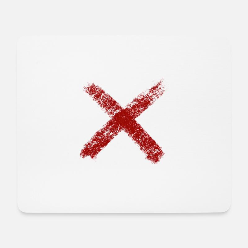 Kreuz - Mousepad (Querformat) - Weiß
