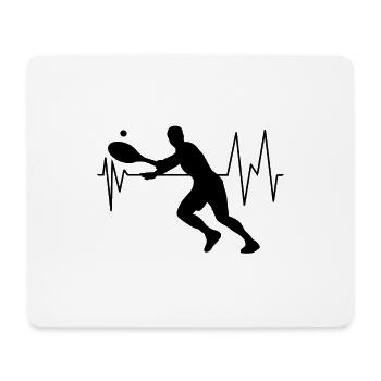 tennis player - Mouse Pad (horizontal) - white - Front