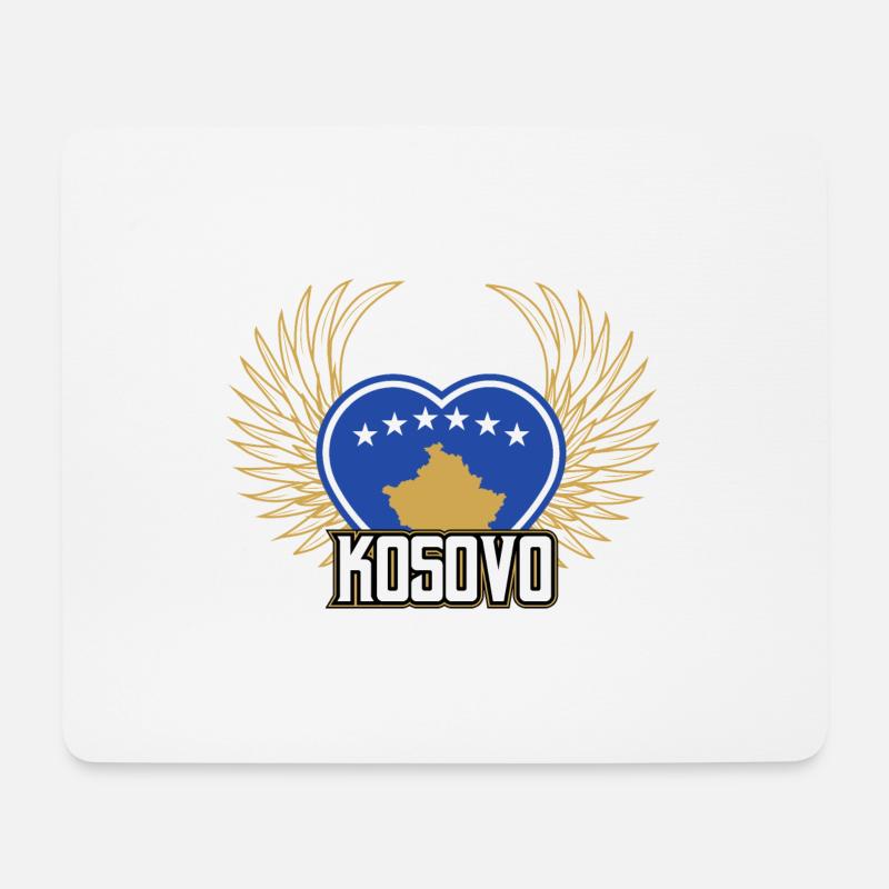 Kosovo - Mousepad (Querformat) - Weiß