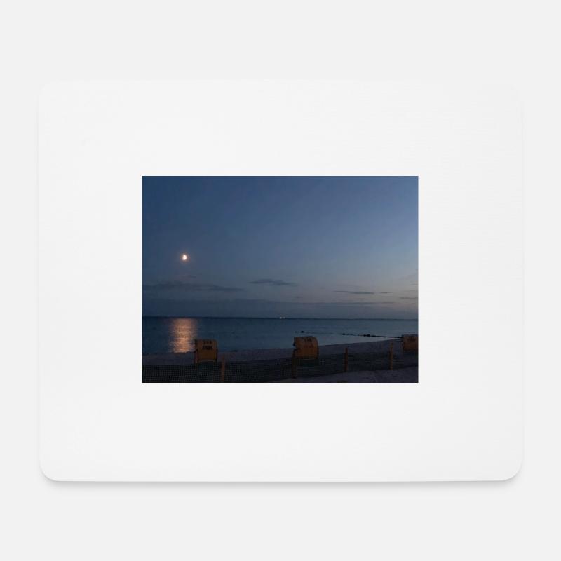ostsee in der nacht - Mousepad (Querformat) - Weiß