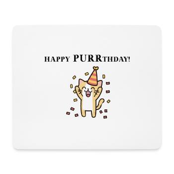 Cat Happy Birthday Birthday Gift Idea - Mouse Pad (horizontal) - white - Front