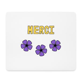 MERCI. THANKS. THANK YOU. ANNIVERSAIRE. NAISSANCE. - Tapis de souris (format paysage) - blanc - Devant