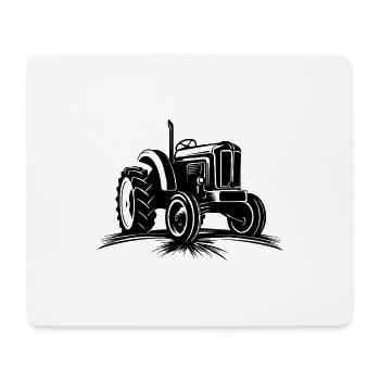Tracteur - Tapis de souris (format paysage) - blanc - Devant