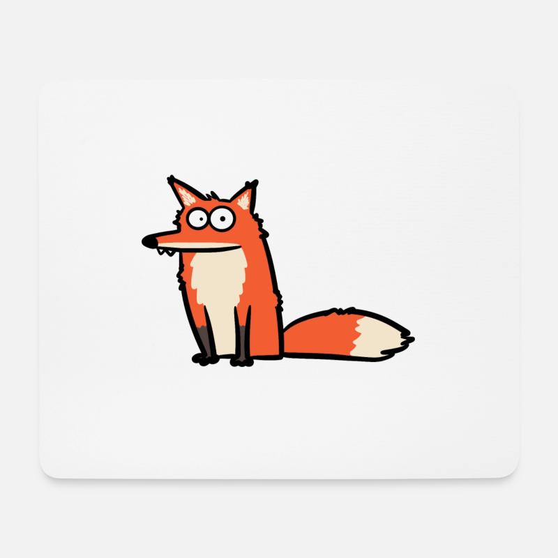 Frustrierter Fuchs - Mousepad (Querformat) - Weiß