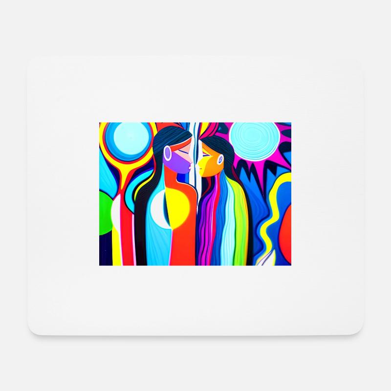 Kulturelle Vielfalt abstrakt - Mousepad (Querformat) - Weiß