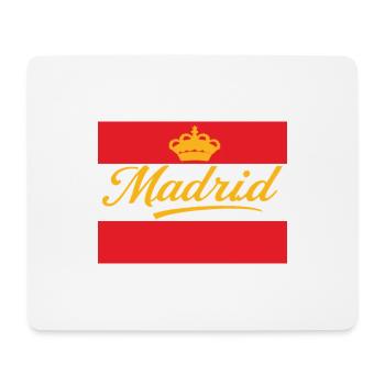 Madrid Krone Design auf Rot - Mousepad (Querformat) - Weiß - Vorne