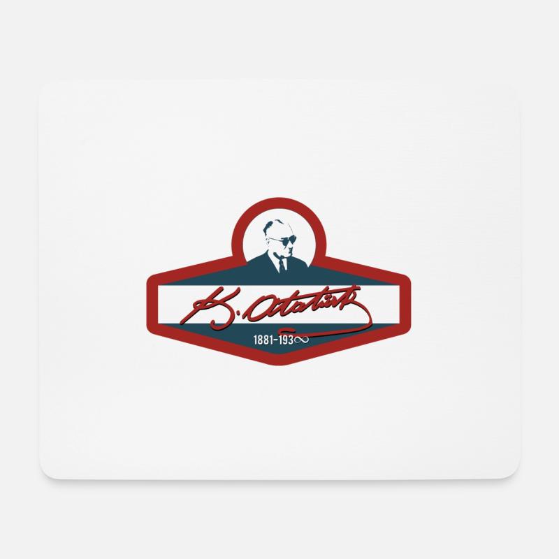 Ataturk retro - Mousepad (Querformat) - Weiß
