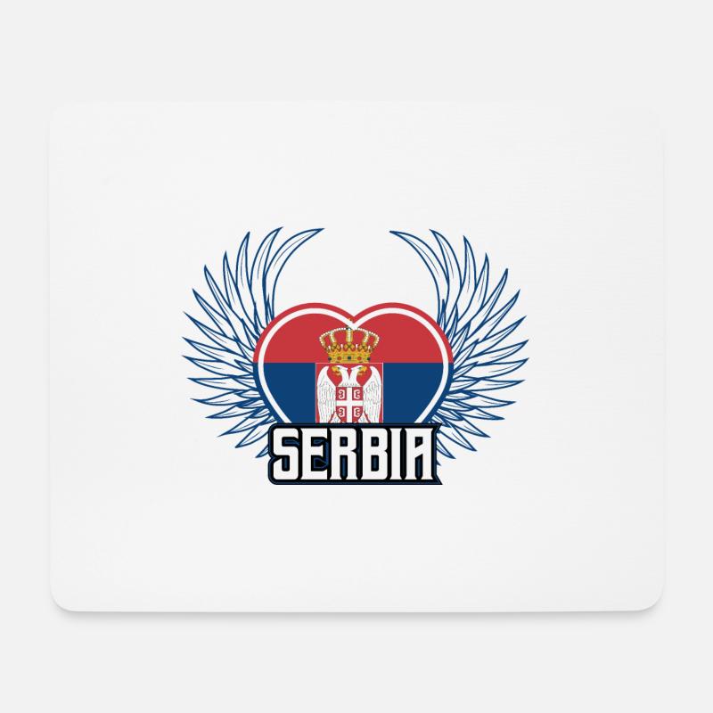 Serbien - Mousepad (Querformat) - Weiß