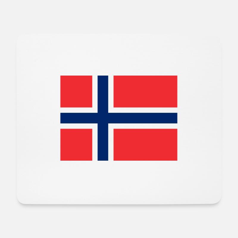 Norwegen Flagge - Mousepad (Querformat) - Weiß