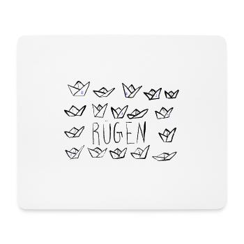 Papierschiffe mit Ankern Insel Rügen - Mousepad (Querformat) - Weiß - Vorne