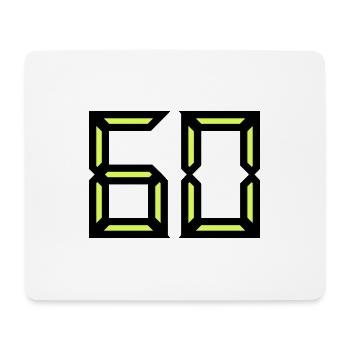 60 ANS. 60e ANNIVERSAIRE. ANNIVERSAIRE 60 ANS - Tapis de souris (format paysage) - blanc - Devant