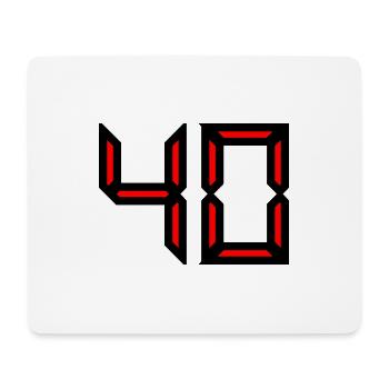 40. 40 YEARS. 40th ANNIVERSARY. BIRTHDAY 40 YEARS. - Mouse Pad (horizontal) - white - Front